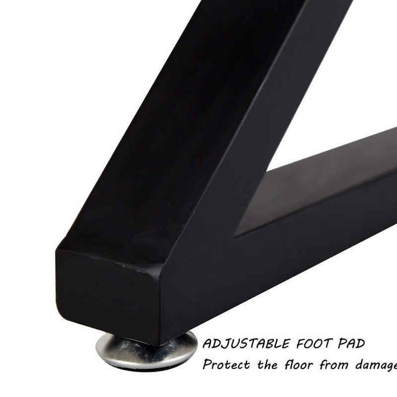 TIEOU Metal Legs for Table K Shape 28" H Tall Industrial Black Table Legs Heavy Duty Metal Desk Legs Set of 2(Without Boards) - Image 4